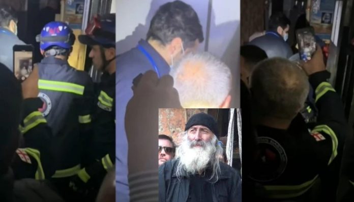 მრევლისა და მაშველების ბინაში შესვლის პირველი კადრები - ბერი ნიკოლოზი გარდაცვლილი ნახეს