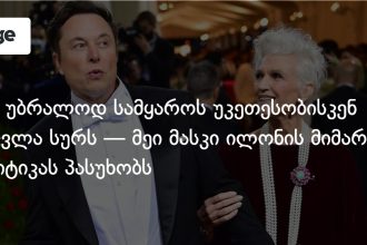 დედის პასუხი კრიტიკოსებს: მეი მასკი ილონის სახელს იცავს — photo: on.ge