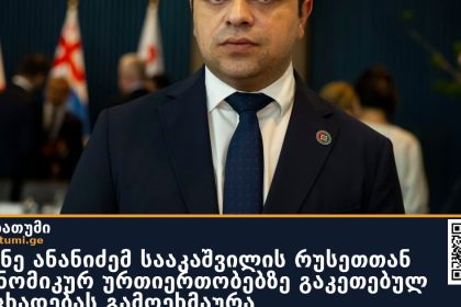 ცოტნე ანანიძემ სააკაშვილის რუსეთთან ეკონომიკურ ურთიერთობებზე გაკეთებულ განცხადებას გამოეხმაურა