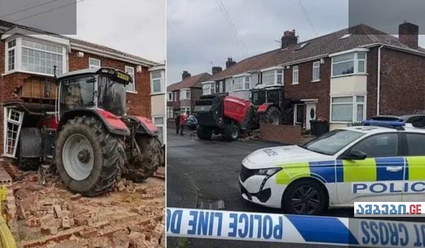 ბანდის წევრი ტრაქტორით მოწინააღმდეგის სახლი დაანგრია