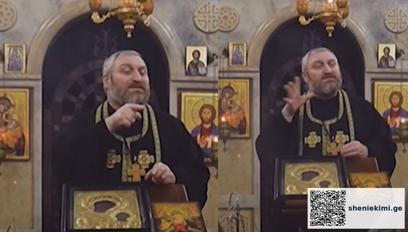 სასულიერო პირი, რომელიც უკვე 14 წელია რაც წირვას ყრუ და სმენა დაქვეითებული მრევლისათვის ჟესტურ ენაზე ატარებს