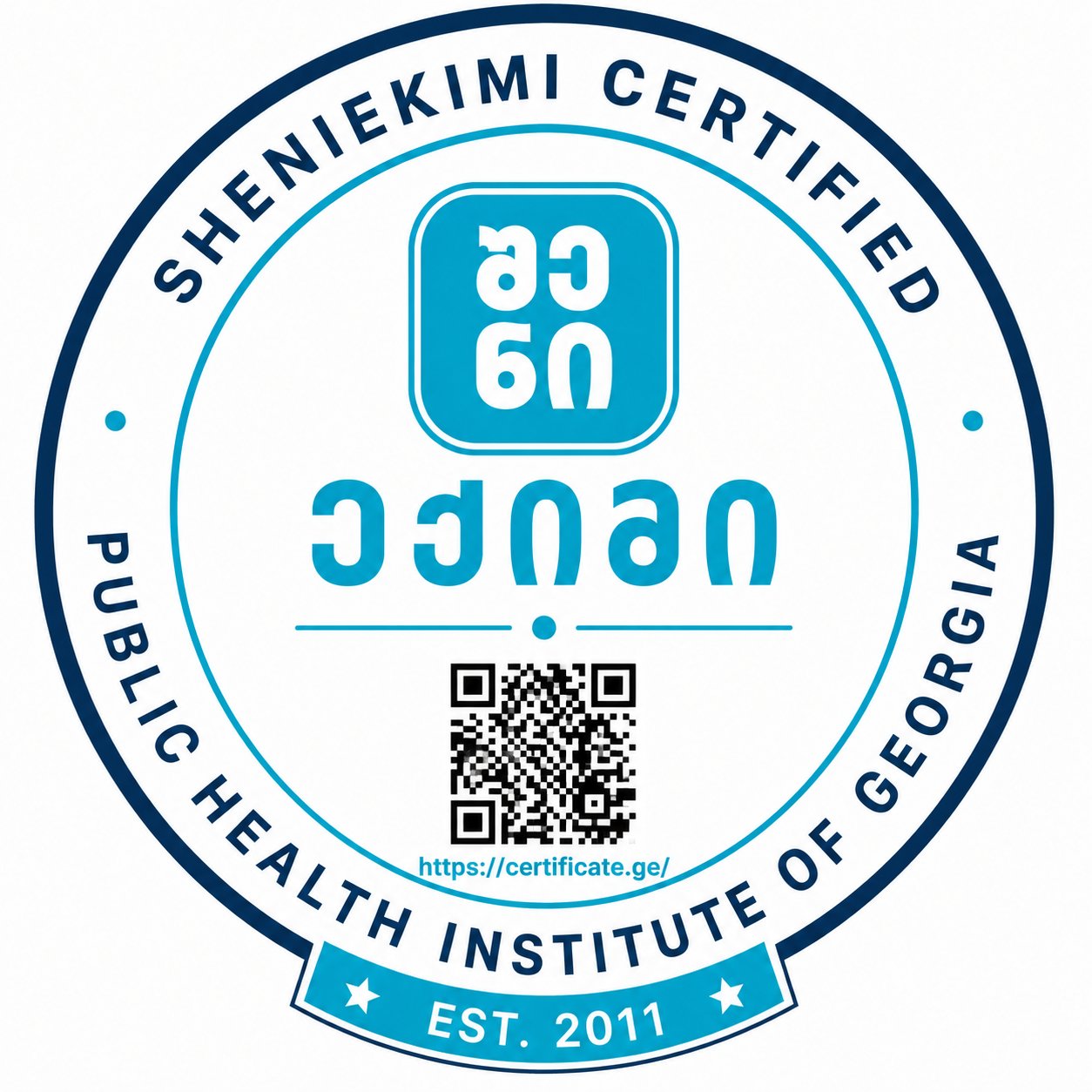 SheniEkimi Certified — Public Health Institute of Georgia