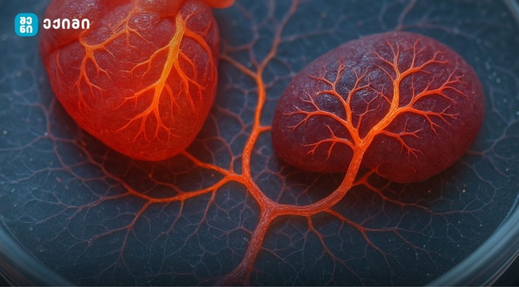 გულისა და ღვიძლის ორგანოიდების შექმნით, რომლებიც საკუთარ სისხლძარღვებს შეიცავს