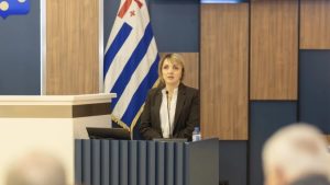 ნინო ნიჟარაძე ,,მინისტრის საათის” ფარგლებში, აჭარის უმაღლეს საბჭოში სამინისტროს საქმიანობის ანგარიშით წარდგა