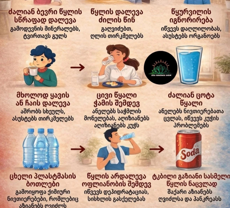 წყლის მიღების ჩვევები, რომლებიც ჩუმად აზიანებს თქვენს ორგანოებს | sheniekimi.ge | შენი ექიმი