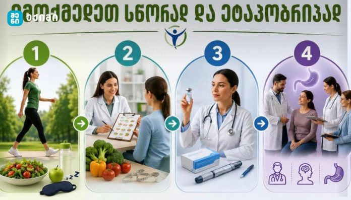 თუ წონის დაკლება გსურთ — იმოქმედეთ სწორად და ეტაპობრივად 1️⃣ დაიწყეთ თავად