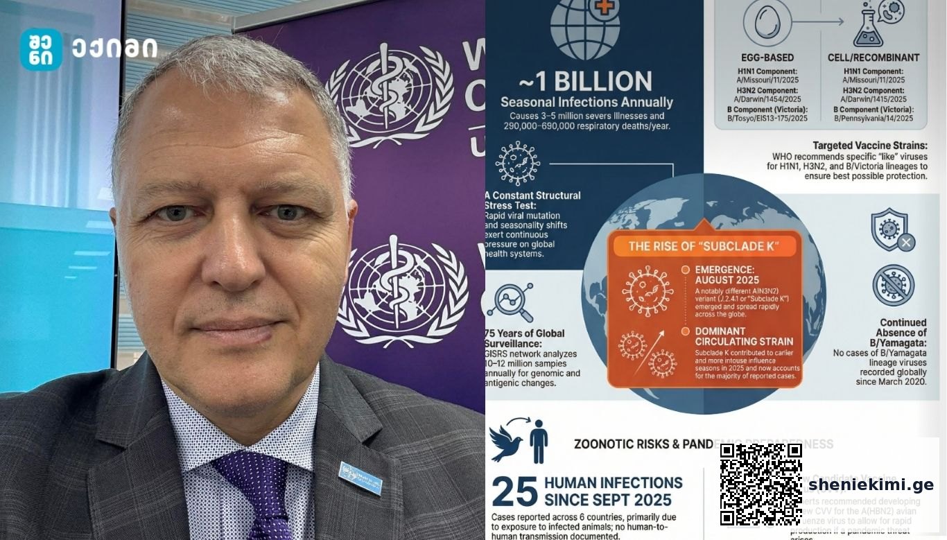 WHO Updates Influenza Vaccine Composition for the 2026–2027 Northern Hemisphere Season | sheniekimi.ge | შენი ექიმი