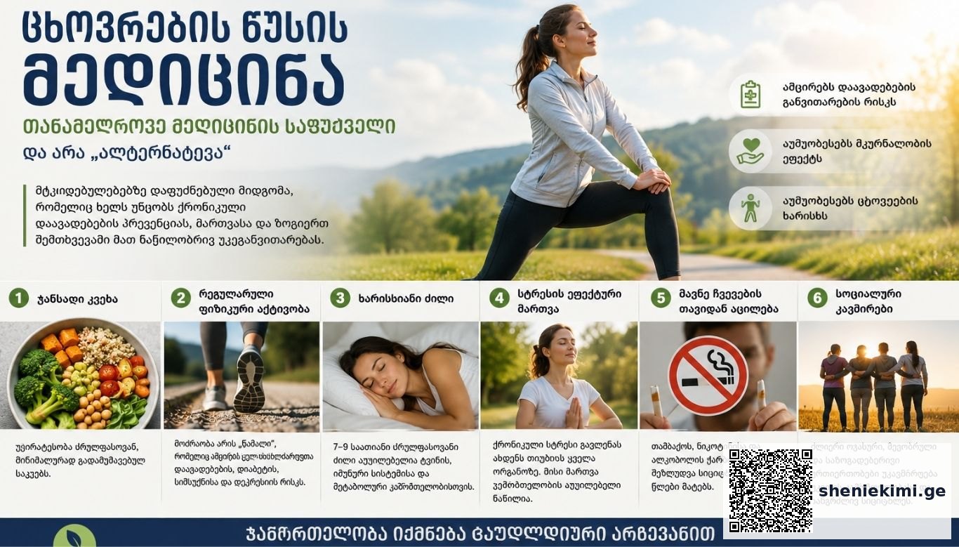 ცხოვრების წესის მედიცინა — თანამედროვე მედიცინის საფუძველი და არა „ალტერნატივა“ | sheniekimi.ge | შენი ექიმი